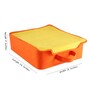 Orange Solid Felt  Foldable Cloth Organiser With 4 Shelves