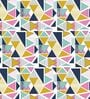Multicolor Geometric 144 TC Cotton Queen Sized Bed Sheets with 2 Pillow Covers