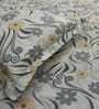 Multicolor Floral 144 TC Cotton King Flat Bedsheet With 2 Pillow Covers