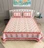 Multicolor Floral 180 TC Cotton 1 Double King Size Bedsheet with 2 Pillow Covers