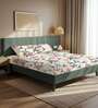 Multicolor Floral 200 TC Microfiber King Sized Bedsheet with 2 Pillow Covers