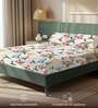 Multicolor Floral 200 TC Microfiber King Sized Bedsheet with 2 Pillow Covers