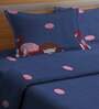 Blue Lion Theme 210 TC Cotton 4 Pieces Bedding Set