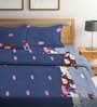 Blue Lion Theme 210 TC Cotton 4 Pieces Bedding Set
