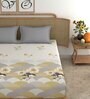 Multicolor Floral 210 TC Microfiber King Bedsheet With 2 Pillow Covers