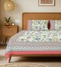 Multicolor Floral 240 TC Cotton King Sized Bedsheet with 2 Pillow Covers