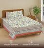 Multicolor Floral 240 TC Cotton King Sized Bedsheet with 2 Pillow Covers