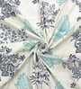 Multicolor Floral 250 TC Cotton King Fitted Bedsheet with 2 Pillow Covers