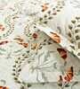 Multicolor Floral 250 TC Cotton King Fitted Bedsheet with 2 Pillow Covers