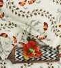 Multicolor Floral 250 TC Cotton King Fitted Bedsheet with 2 Pillow Covers