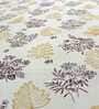 Multicolor Floral 250 TC Cotton King Fitted Bedsheet with 2 Pillow Covers