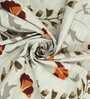 Multicolor Floral 250 TC Cotton King Fitted Bedsheet with 2 Pillow Covers