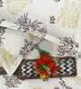 Multicolor Floral 250 TC Cotton King Fitted Bedsheet with 2 Pillow Covers
