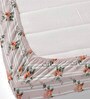 Ziva Floral 260 Tc Polycotton Double Fitted Bedsheet With 2 Pillow Covers