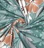 Green Floral 260 Tc Polycotton King Fitted Bedsheet With 2 Pillow Covers