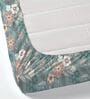 Green Floral 260 Tc Polycotton King Fitted Bedsheet With 2 Pillow Covers
