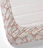 Brown Floral 260 Tc Polycotton King Fitted Bedsheet With 2 Pillow Covers