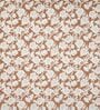 Brown Floral 260 Tc Polycotton King Fitted Bedsheet With 2 Pillow Covers