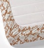 Brown Floral 260 Tc Polycotton King Fitted Bedsheet With 2 Pillow Covers
