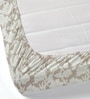 Brown Floral 260 Tc Polycotton King Fitted Bedsheet With 2 Pillow Covers