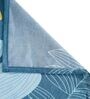 Blue Floral 280 TC Cotton Blend Single Bed Sized Bed Sheets With 1 Pillow Cover