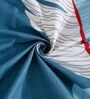 Blue Floral 280 TC Cotton Blend Single Bed Sized Bed Sheets With 1 Pillow Cover