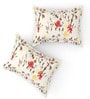Multicolor Floral 280 TC Microfibre Fitted King Bedsheet 2 Pillow Covers