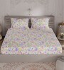 Multicolor Floral 300 TC 100% Cotton Double Bedsheet With 2 Pillow Covers Amorous Collection