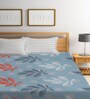 Multicolor Floral 300 TC Cotton Blend  Double Bedsheet with 2 Pillow covers