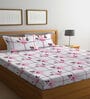 Multicolor Floral 300 TC Cotton Blend Double Bedsheet with 2 Pillow covers