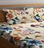 Multicolor Floral 300 TC Cotton Blend  Double Bedsheet with 2 Pillow covers