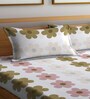 Multicolor Floral 300 TC Cotton Blend Double Bedsheet with 2 Pillow covers