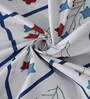 Multicolor Floral 300 TC Cotton Blend  Double Bedsheet with 2 Pillow covers