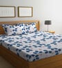 Multicolor Floral 300 TC Cotton Blend Double Bedsheet with 2 Pillow covers