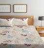 Multicolor Floral 300 TC Cotton Blend  Double Bedsheet with 2 Pillow covers