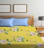 Multicolor Floral 300 TC Cotton Blend  Double Bedsheet with 2 Pillow covers