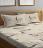 Multicolor Floral 300 TC Cotton Blend  Double Bedsheet with 2 Pillow covers
