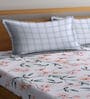 Multicolor Floral 300 TC Cotton Blend  Double Bedsheet with 2 Pillow covers