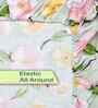 Green Floral 300 TC Cotton Blend 7D King Size Fitted Double Bedsheet with 2 Pillow Covers