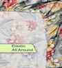 Green Floral 300 TC Cotton Blend 7D King Size Fitted Double Bedsheet with 2 Pillow Covers