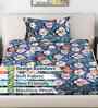 Multicolor Floral 300 TC Cotton Blend 7D Single Bedsheet with 1 Pillow Cover