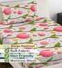 Multicolor Floral 300 TC Cotton Blend 7D Single Bedsheet with 1 Pillow Cover