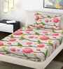 Multicolor Floral 300 TC Cotton Blend 7D Single Bedsheet with 1 Pillow Cover