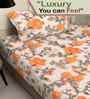 Multicolor Floral 300 TC Cotton Blend 7D Single Bedsheet with 1 Pillow Cover