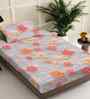 Multicolor Floral 300 TC Cotton Blend 7D Single Bedsheet with 1 Pillow Cover