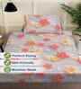 Multicolor Floral 300 TC Cotton Blend 7D Single Bedsheet with 1 Pillow Cover