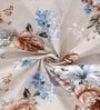 Multicolor Floral 300 TC Cotton Blend Double King Sized Bedsheet With 2 Pillow Covers