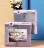 Beige Floral 300 Tc Cotton Blend Double King Sized Bedsheet With 2 Pillow Covers