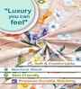 Multicolor Floral 300 TC Cotton Blend King Size Fitted Double Bedsheet with 2 Pillow Covers