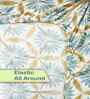 Multicolor Floral 300 TC Cotton Blend King Size Fitted Double Bedsheet with 2 Pillow Covers